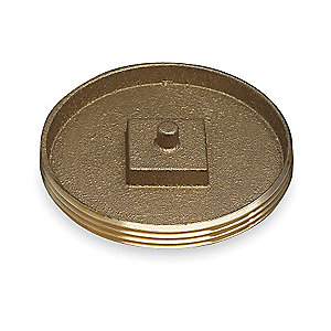 2" RECESSED BRASS PLUG